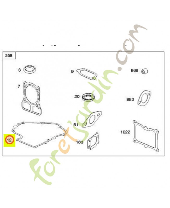 793445 Joint de carter Briggs & Stratton