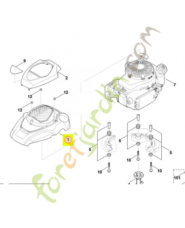 Capot partie inferieure