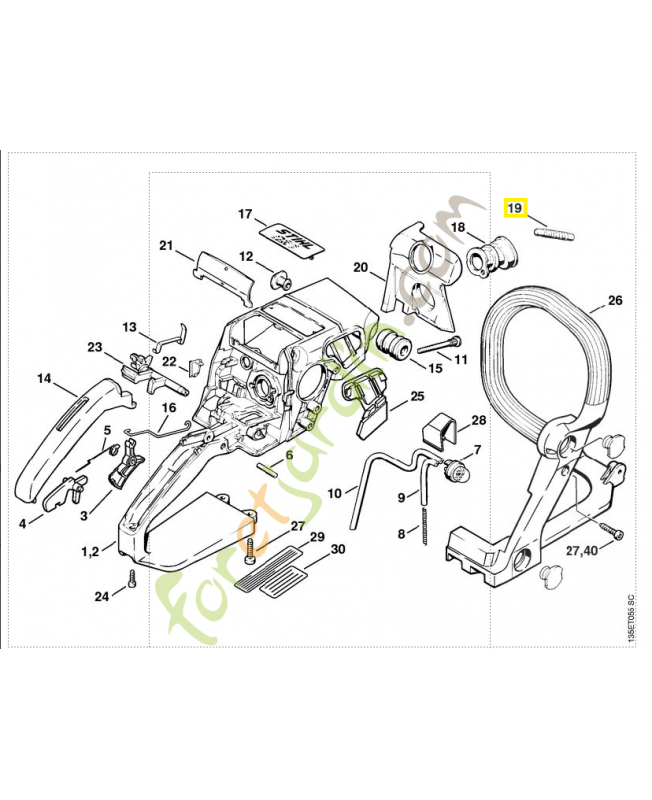 Tuyau d'impulsion stihl réf 1123-141-8600. Pièce détachée Stihl