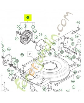 Roue arriere complete