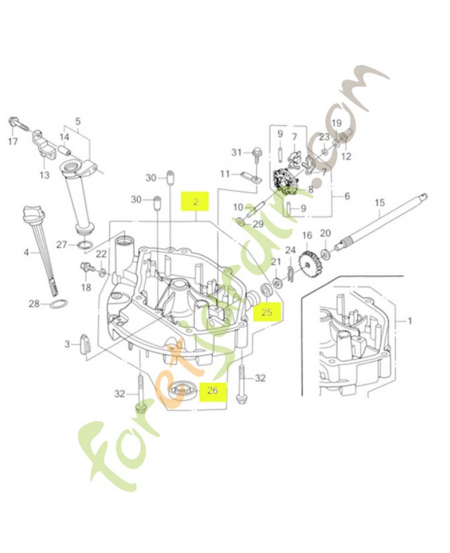 Ens. carter inferieur réf. Honda 11300Z1V407