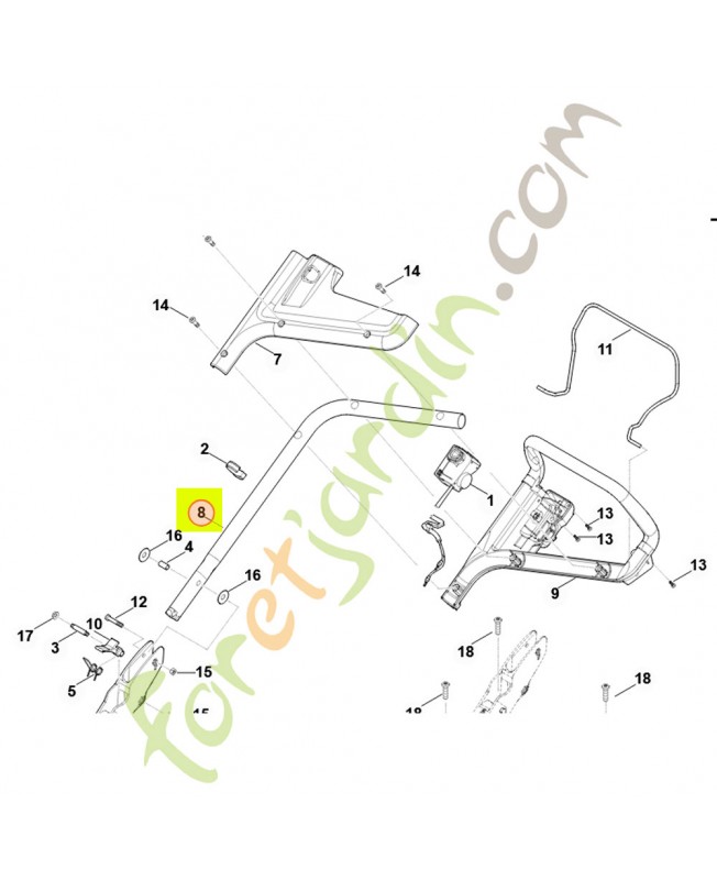 Partie inferieure du guidon