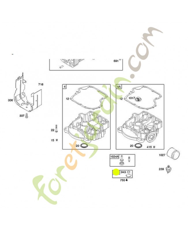 499613 Couvercle pompe a huile