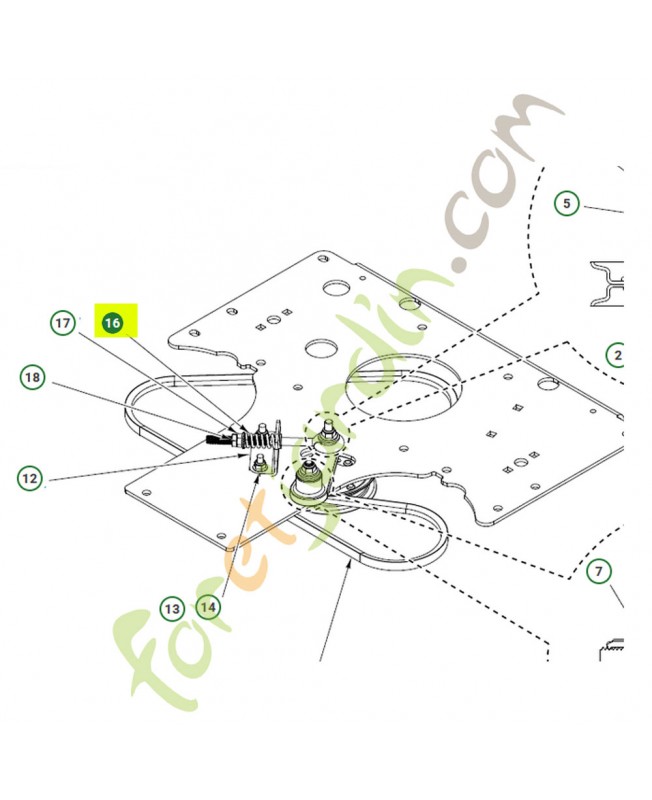 Ressort tige de frein