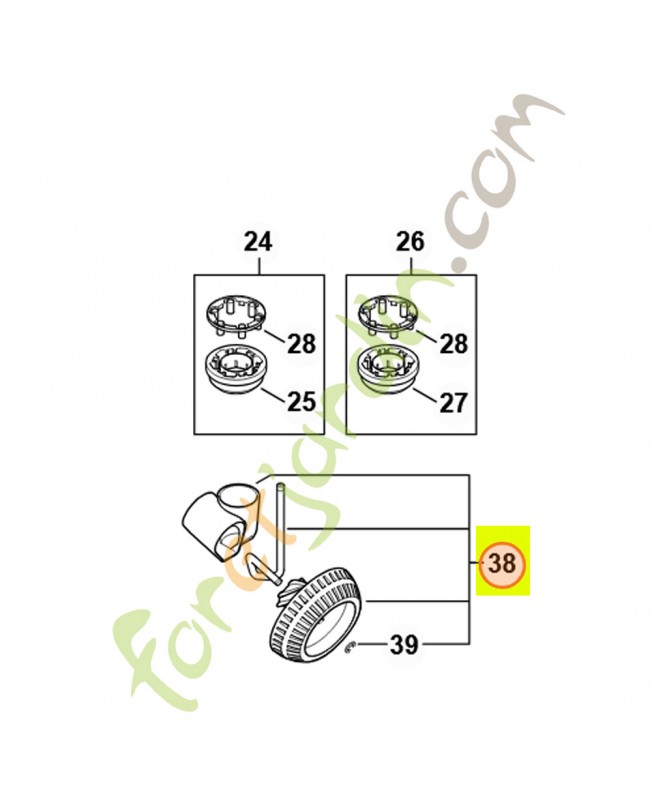 Jeu de roues obliques Stihl réf. 4860-007-1004