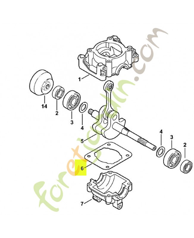 Joint de cylindre Stihl ref. 4140-029-2300 Remplace référence 4140-029-2301