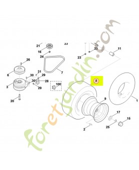 Pneu arriere 16x6,5-8