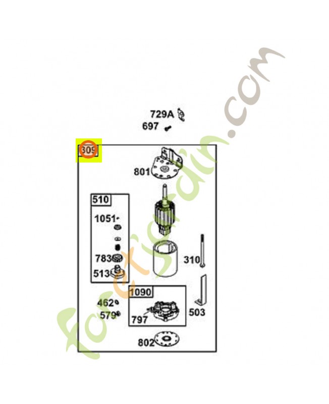 593934 Démarreur Briggs & Stratton Stihl ref. 0003-000-3127