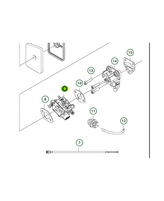 Carburateur husqvarna ref. 584901402 remplace référence 584901401