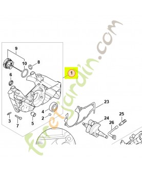 Demi-carter de vilebrequin côté ventilateur Stihl ref. 1147-020-2601