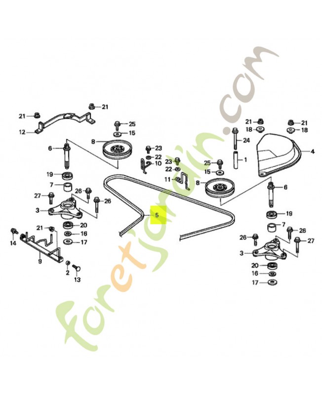 Courroie en v de lame