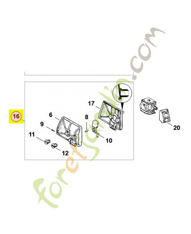 Filtre air complet ( metal )