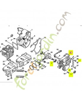 Demi-Carter vilebrequin stihl ref. 1129-020-2900