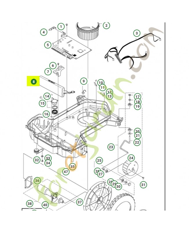 Batterie 535120903- Pièce de détachée Husqvarna Remplace référence 535120901 et 535120902