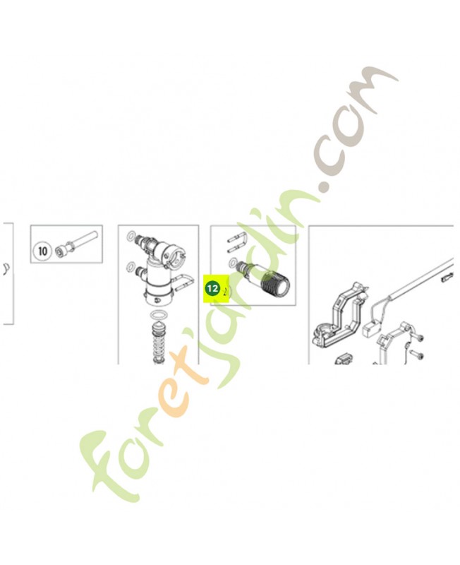 Sortie d'eau du tuyau