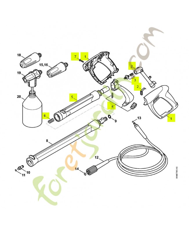 Poignée pistolet RE