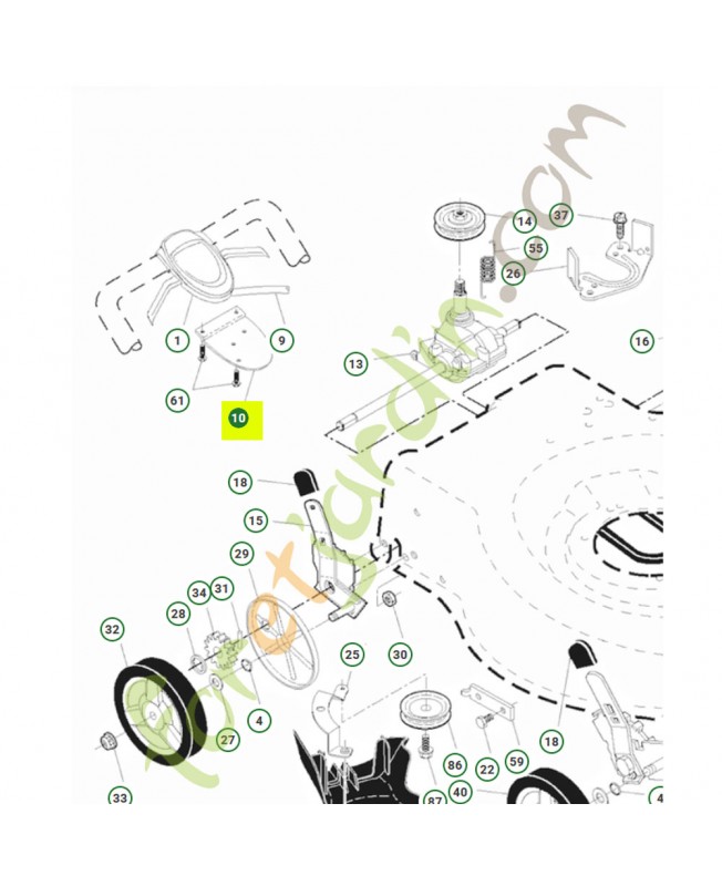 Support 536153801-  Pièce détachée Husqvarna
