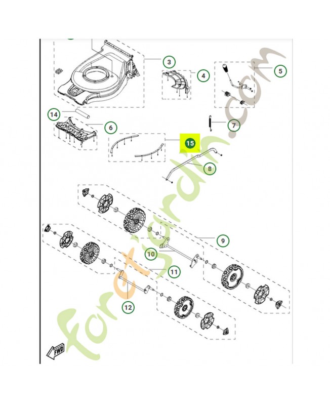 Guide 536433401- Pièce détachée Husqvarna