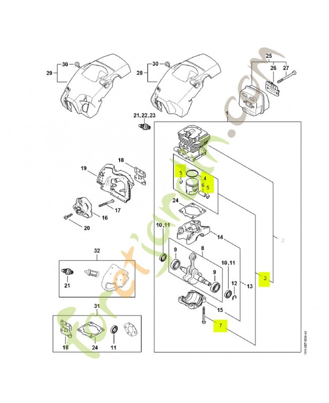 Piston ø 37 mm 1148-030-2011- Pièce détachée Stihl Piston ø 37 mm 1148-030-2011- Pièce détachée Stihl