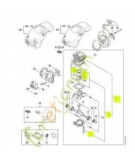 Cylindre avec piston Stihl ref. 1148-020-1203