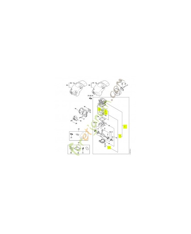 Cylindre avec piston Stihl ref. 1148-020-1203