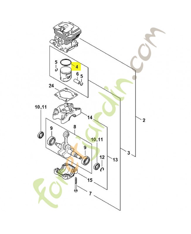Segment de piston ø 38x1.2 mm