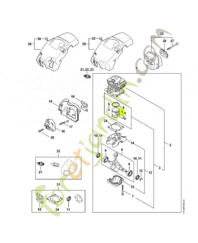 Axe du piston 10x6,5x23 1139-034-1500 - Pièce de détachée Sithl