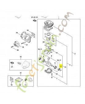 Circlips m15 9468-621-1520- Pièce détachée Stihl