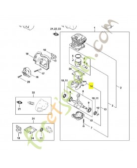 Carter de vilebrequin référence 1148-021-0300- Pièce détachée Stihl