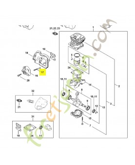 Vis à six pans m5x55 référence 0000-951-0503 - Pièce détachée Stihl
