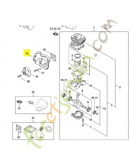 Déflecteur d'air référence 1148-124-3201 - Pièce détachée Stihl
