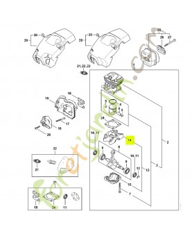 Carter de vilebrequin référence 1148-021-0300- Pièce détachée Stihl