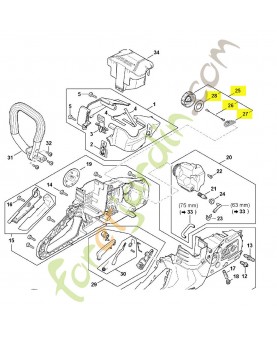 Bouchon réservoir 1130-350-0500. Pièce détachée Stihl / Vicking
