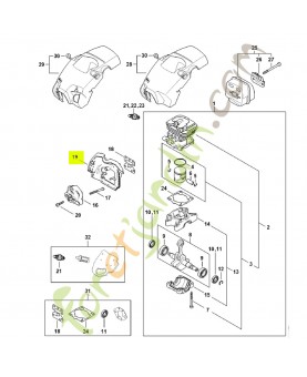 Déflecteur d'air référence 1148-124-3201 - Pièce détachée Stihl