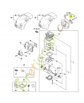 Couvercle de silencieux 1148-145-2908- Pièce détachée Stihl