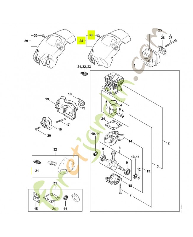 Capot 1148-080-1600- Pièce détachée Stihl