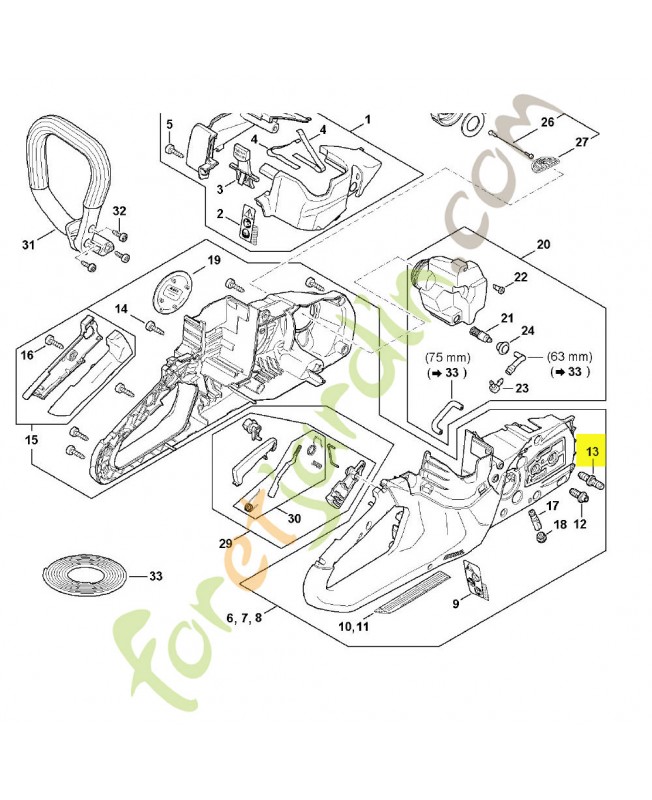 Vis à embase Stihl ref. 1123-664-2400