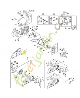 Écrou six pans m8 0000-955-0801. Pièce détachée Stihl