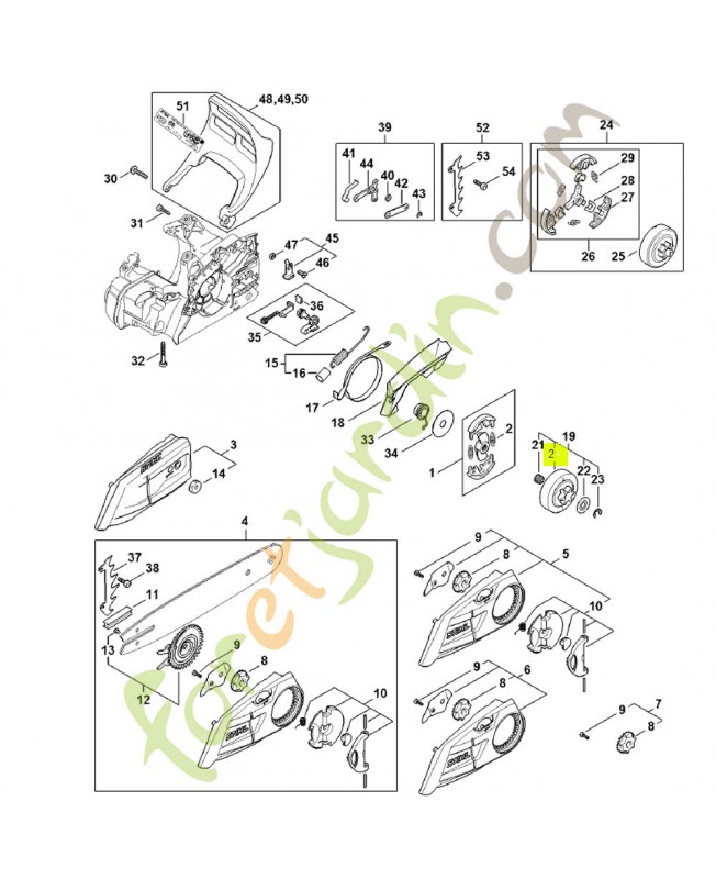 Pignon 3/8"p 6 dents 1148-640-2000 - Pièce détachée Stihl