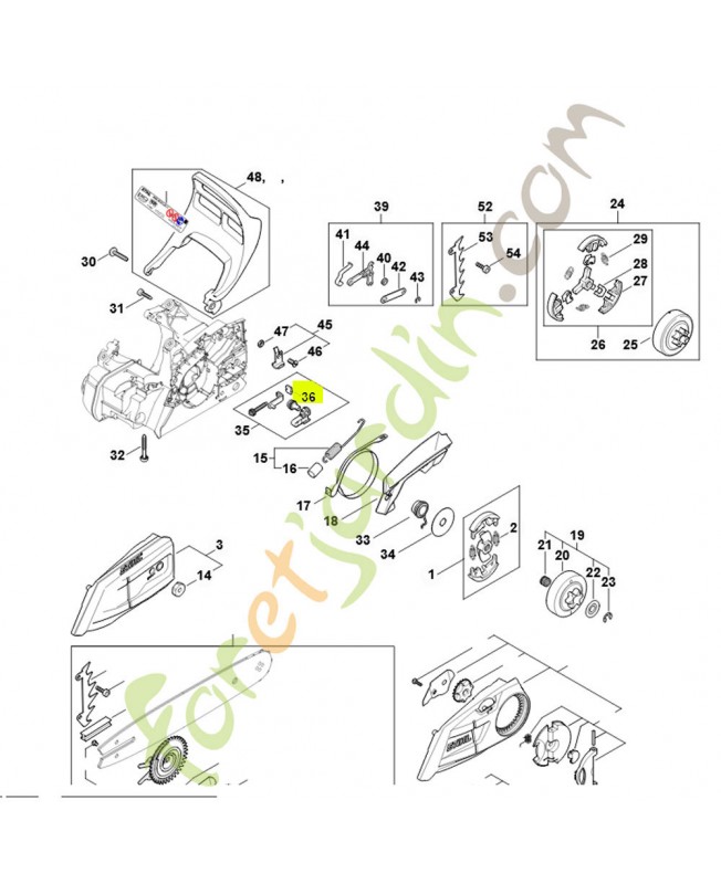 Pièce de pression Stihl réf. 1123-664-1400 en stock