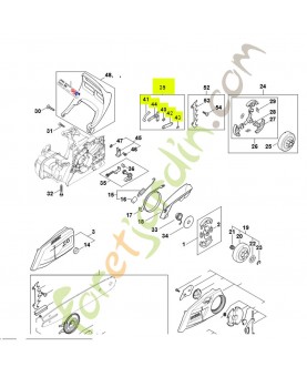 Jeu de pièces de frein de chaîne 1148-007-1001- Pièce détachée Stihl