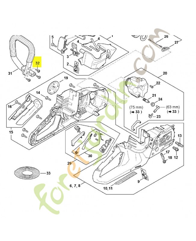 Vis cylindrique is-p5x18 stihl réf. 9074-477-4132