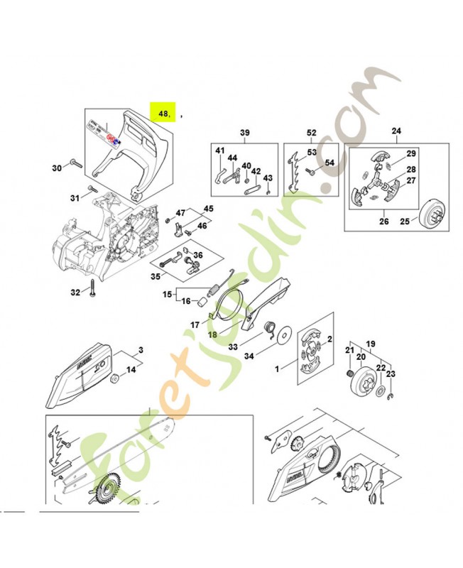 Protège-main 1148-792-4900- Pièce détachée Stihl