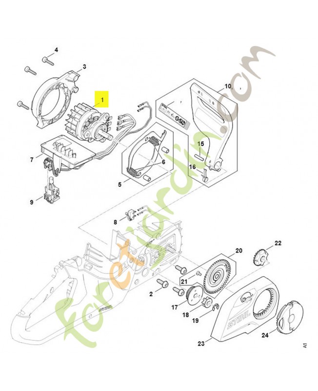 Moteur électrique Stihl ref. 1254-600-0270