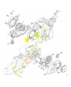 Jeu de pièces de frein de chaîne