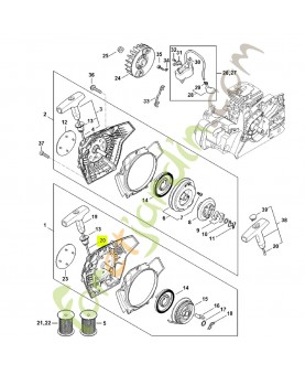 Câble lanceur d 3x850 0000-195-8203. Pièce détachée Stihl / Vicking