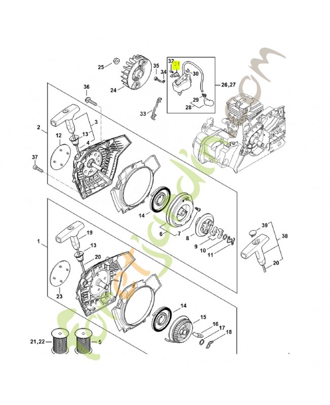 Attache de câble 1148-448-1200- Pièce détachée Stihl