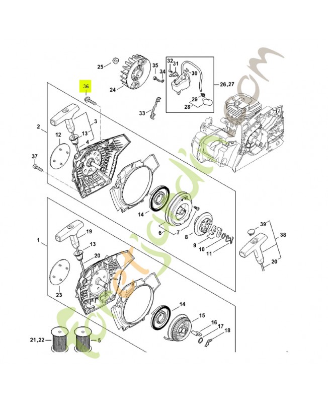 Vis cylindrique is-p 5x25 9074-477-4139- Pièce de détachée Sithl