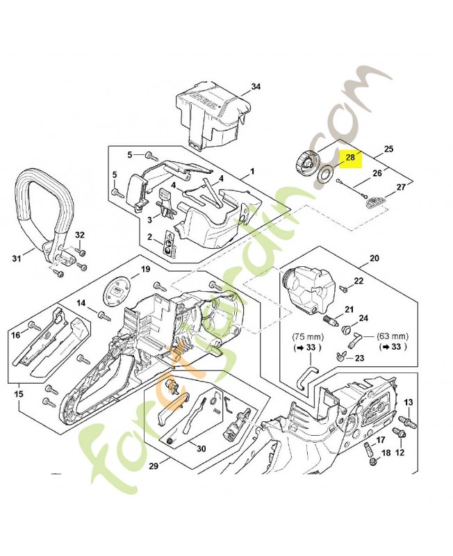 Anneau de joint Stihl Réf 0000-359-1240