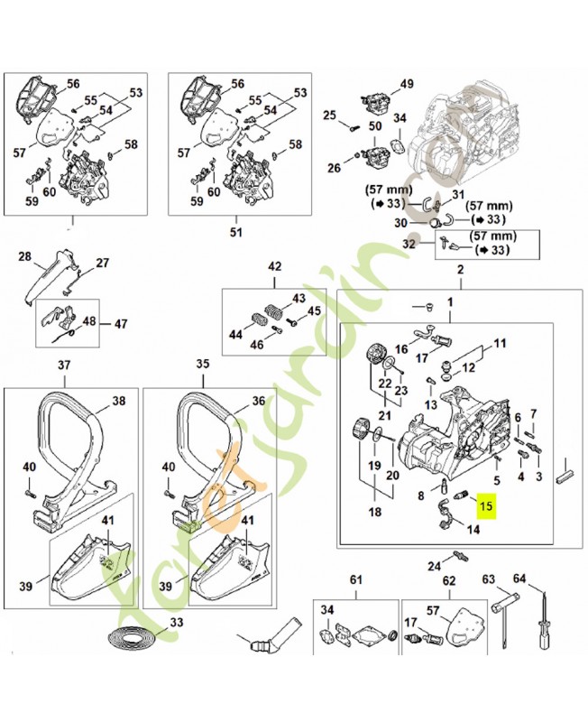Crepine aspirante 1123-640-3800 - Pièce détachée Stihl